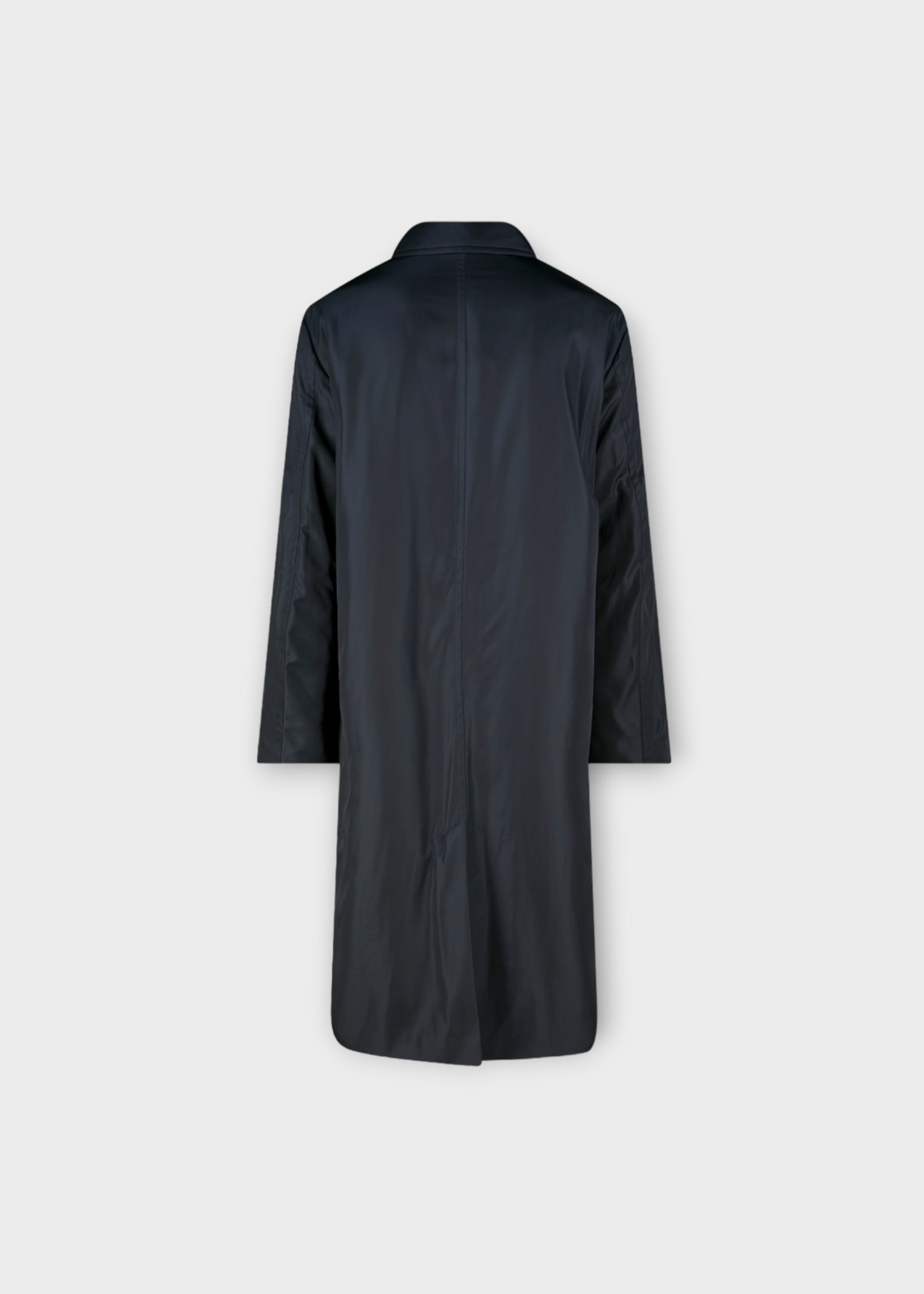 Dries Van Noten Dries Van Noten Coat, Navy, Rankle Collared Button Up Water Repellent Coat In Craft Hand In Navy