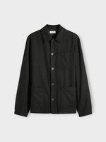 Dries Van Noten Dries Van Noten Shirt, Black, Callop Wool & Cashmere Collared Button Up Shirt In Black