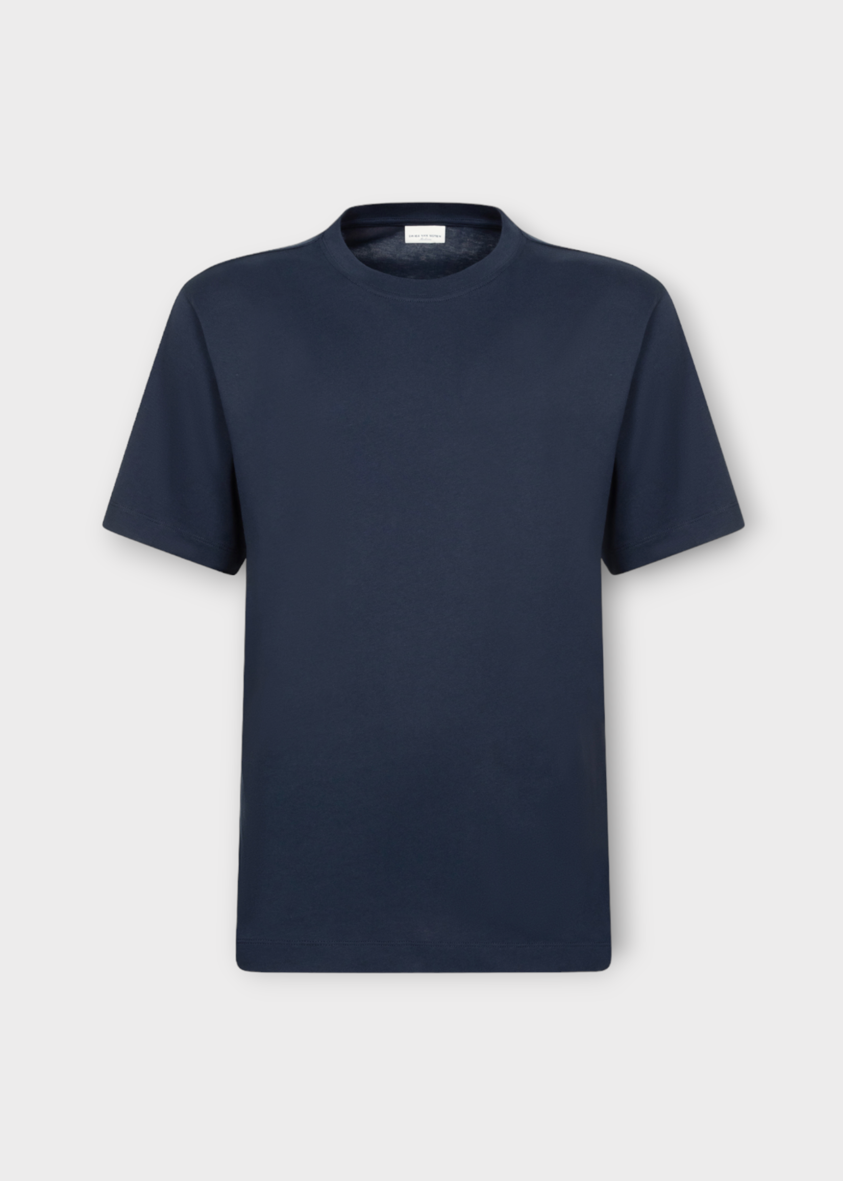 Dries Van Noten Dries Van Noten T-Shirt, Black, Hertz Cotton Crew Neck Short Sleeve Jersey T- Shirt In Navy