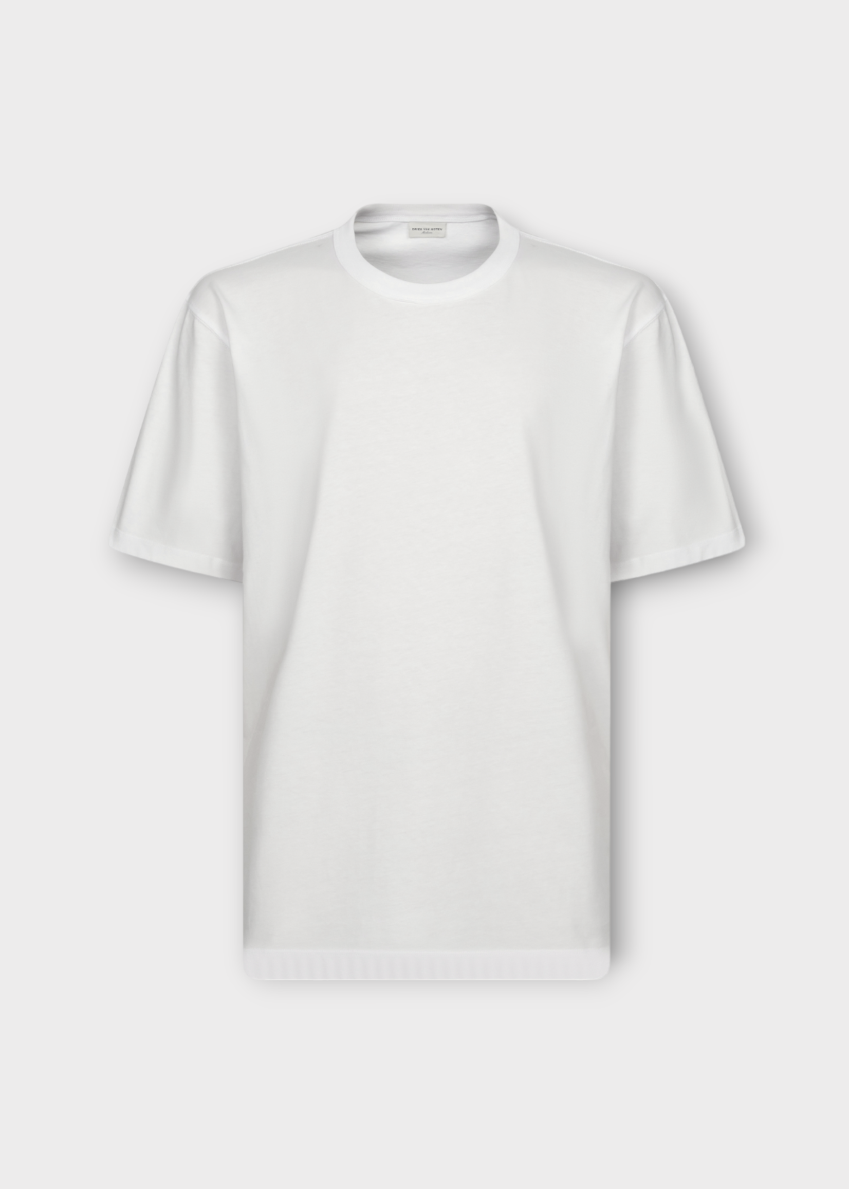 Dries Van Noten Dries Van Noten T-Shirt, White, Heer Organic Cotton Crew Neck T-Shirt In White