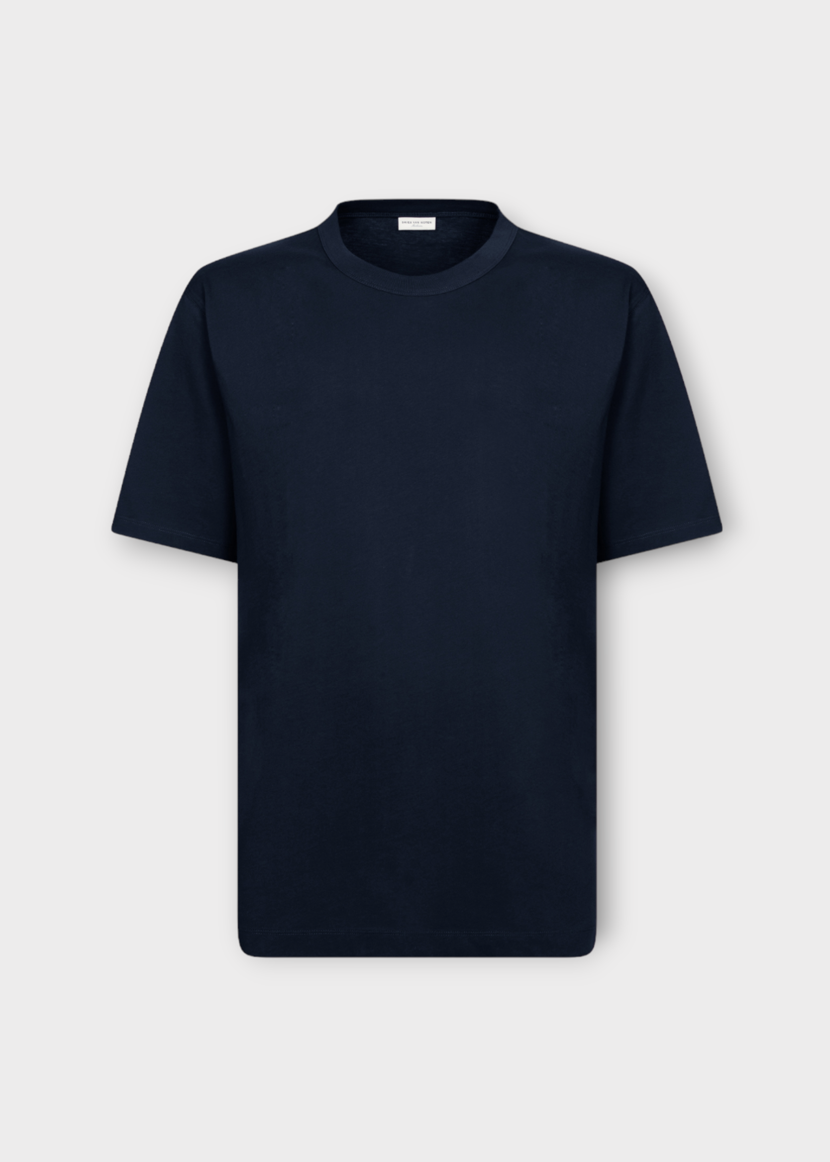 Dries Van Noten Dries Van Noten T-Shirt, Navy, Heer Organic Cotton Crew Neck T-Shirt In Navy