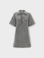 J.W. Anderson J.W. Anderson Dress, Multi, Wool Mix Relaxed Fit Short Sleeve Polo Dress In White & Black