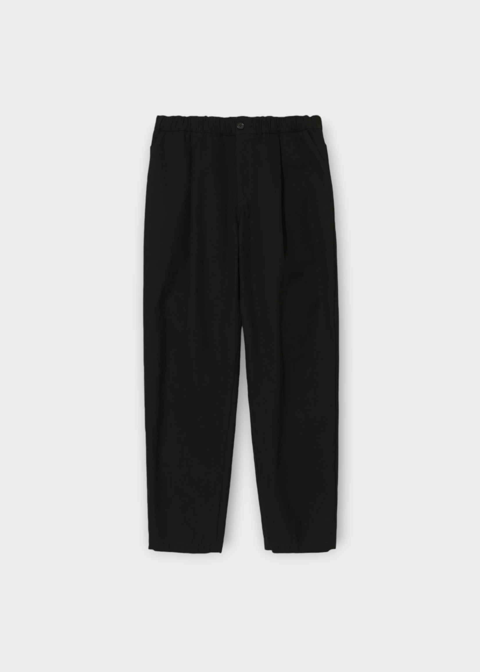 Undercover Undercover Trousers, Black, Elastic Waist Carrot Pants w/ Pleats
