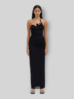 Christopher Esber Christopher Esber Dress, Black, Venus Single Strap Ruched Long Dress In Black