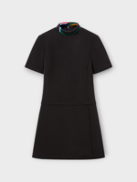 Emilio Pucci Emilio Pucci Dress, Black, Silk Scarf Neck Tailored A-Line Mini Dress