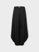 Alaia Alaia Trousers, Black, Wool High Waist Round Petal Pants In Noir Alaia w/ Slash Side