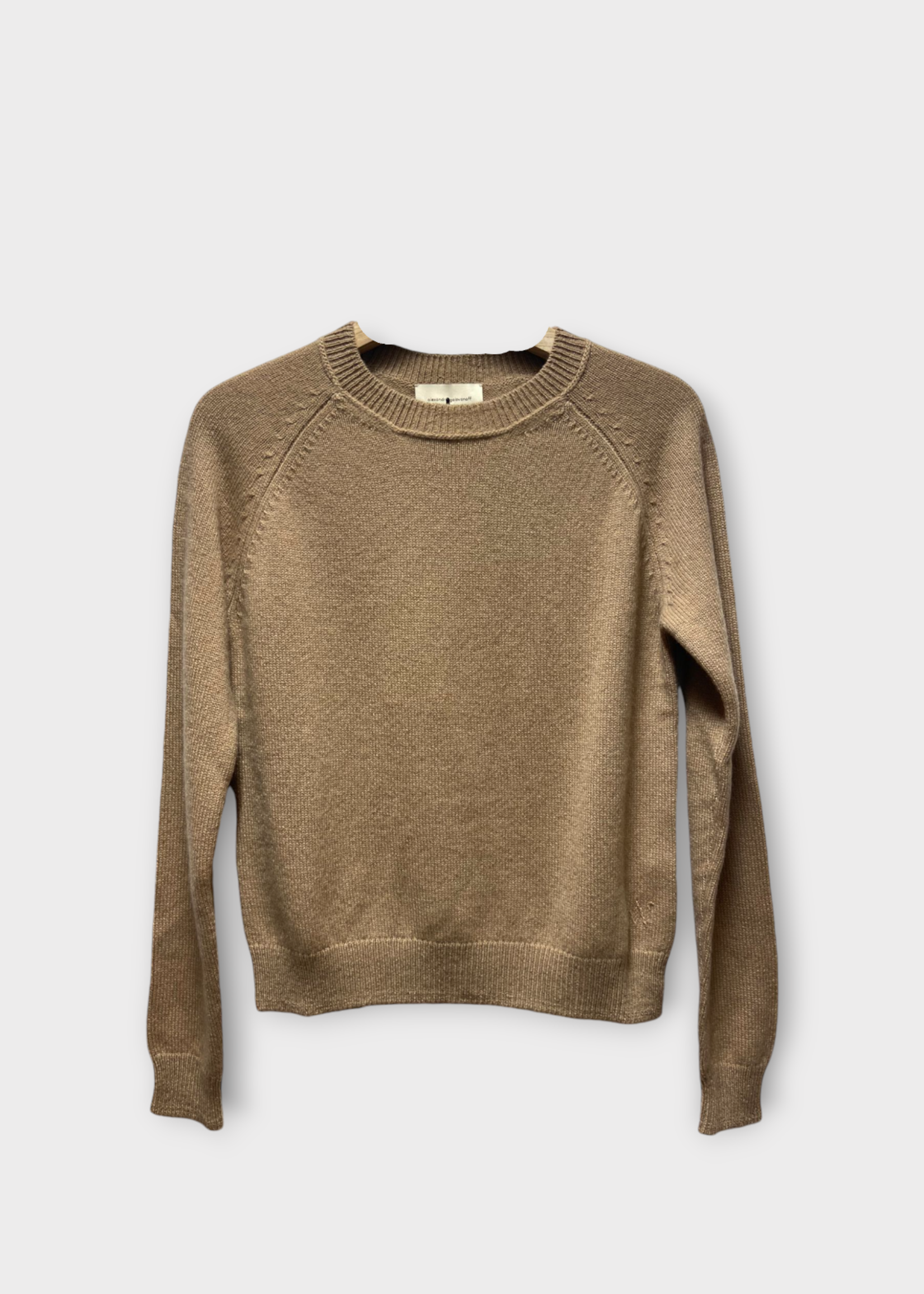 Alexandra Golovanoff Alexandra Golovanoff Knitwear, Beige, Mila Cashmere Crew Neck Pullover In Beige