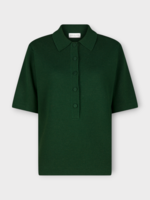 Dries Van Noten Dries Van Noten Polo, Green, Toamsa Wool Short Sleeve Top In Bottle