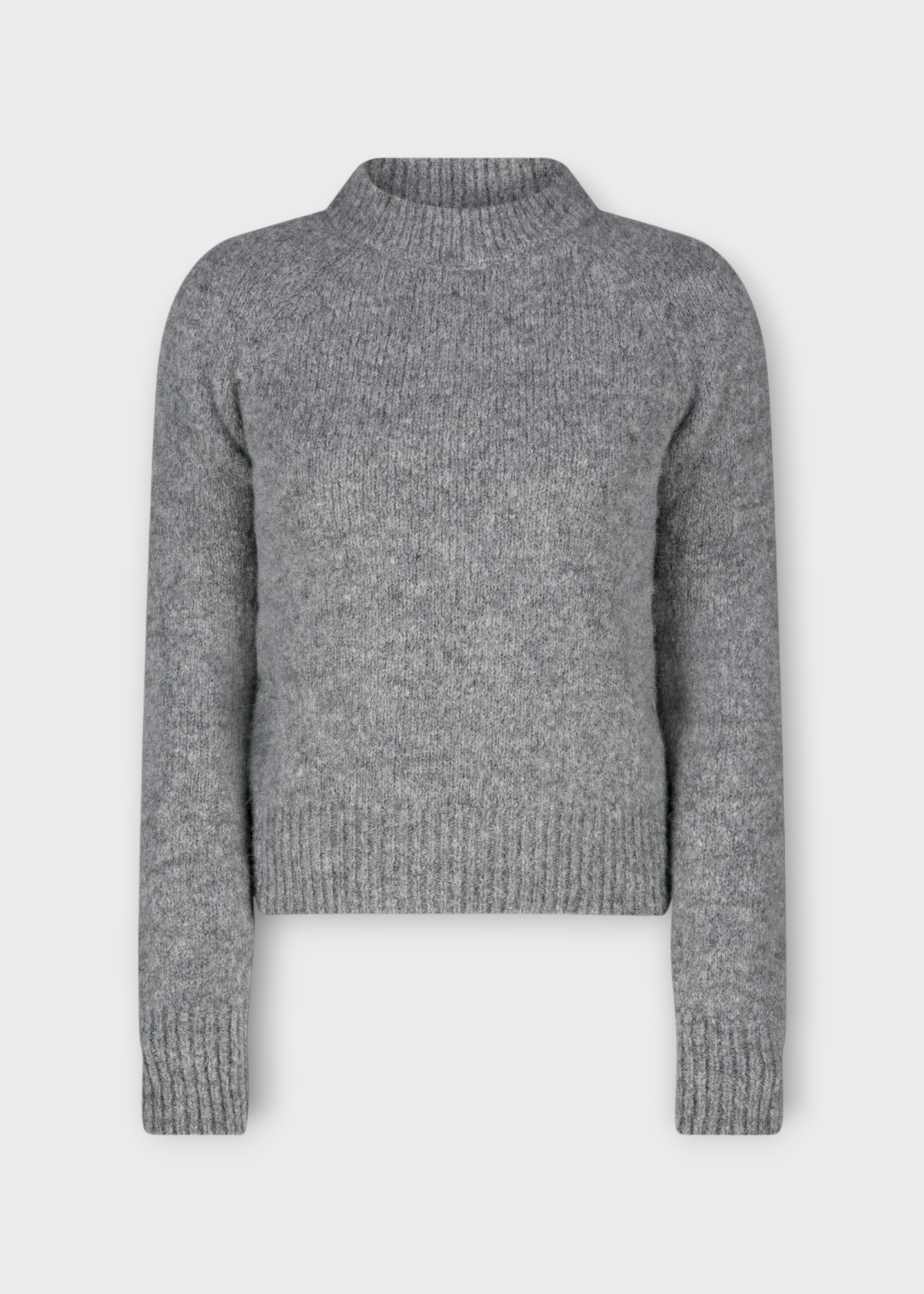 Dries Van Noten Dries Van Noten Knitwear, Grey, Texas Wool Mix High Neck Sweater In Mid Grey