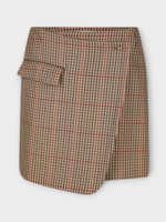 Dries Van Noten Dries Van Noten Skirt, Multi, Sougies Wool Prince Of Wales Mini Skirt In Rust