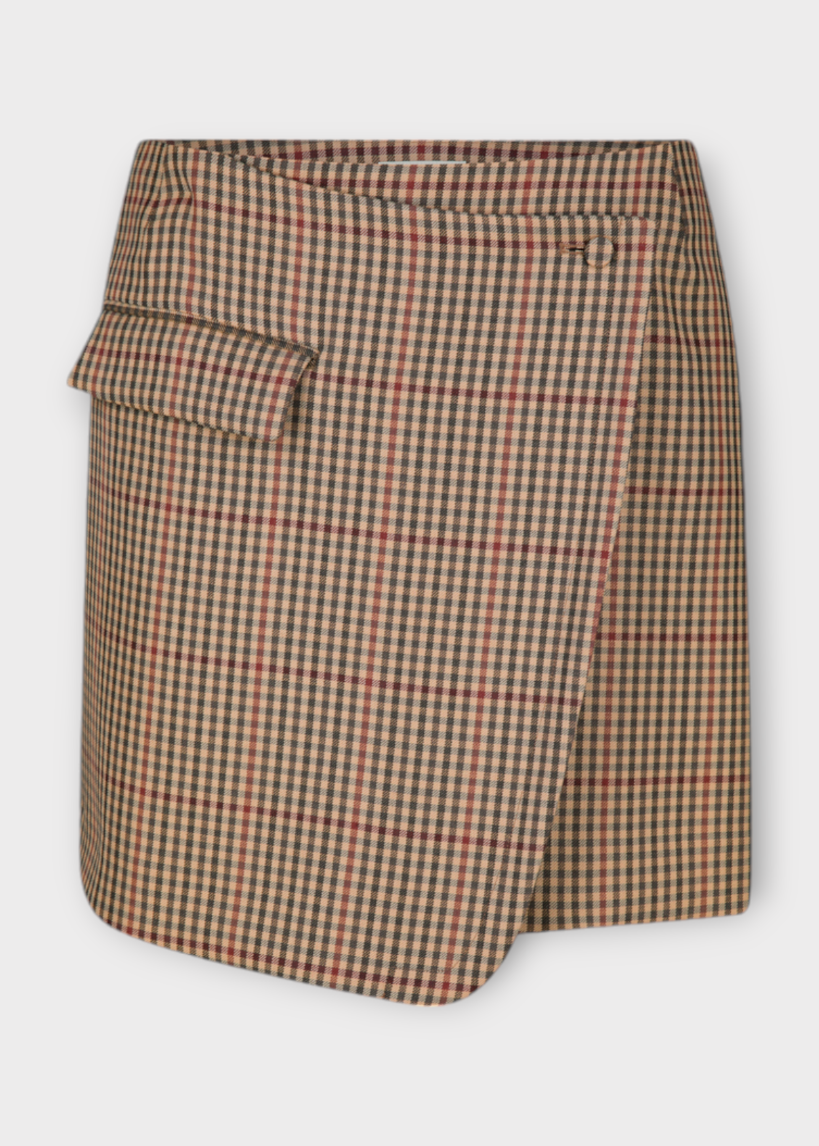 Dries Van Noten Dries Van Noten Skirt, Multi, Sougies Wool Prince Of Wales Mini Skirt In Rust
