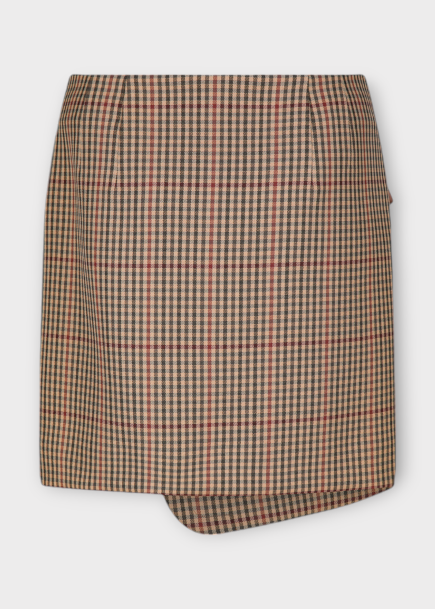 Dries Van Noten Dries Van Noten Skirt, Multi, Sougies Wool Prince Of Wales Mini Skirt In Rust