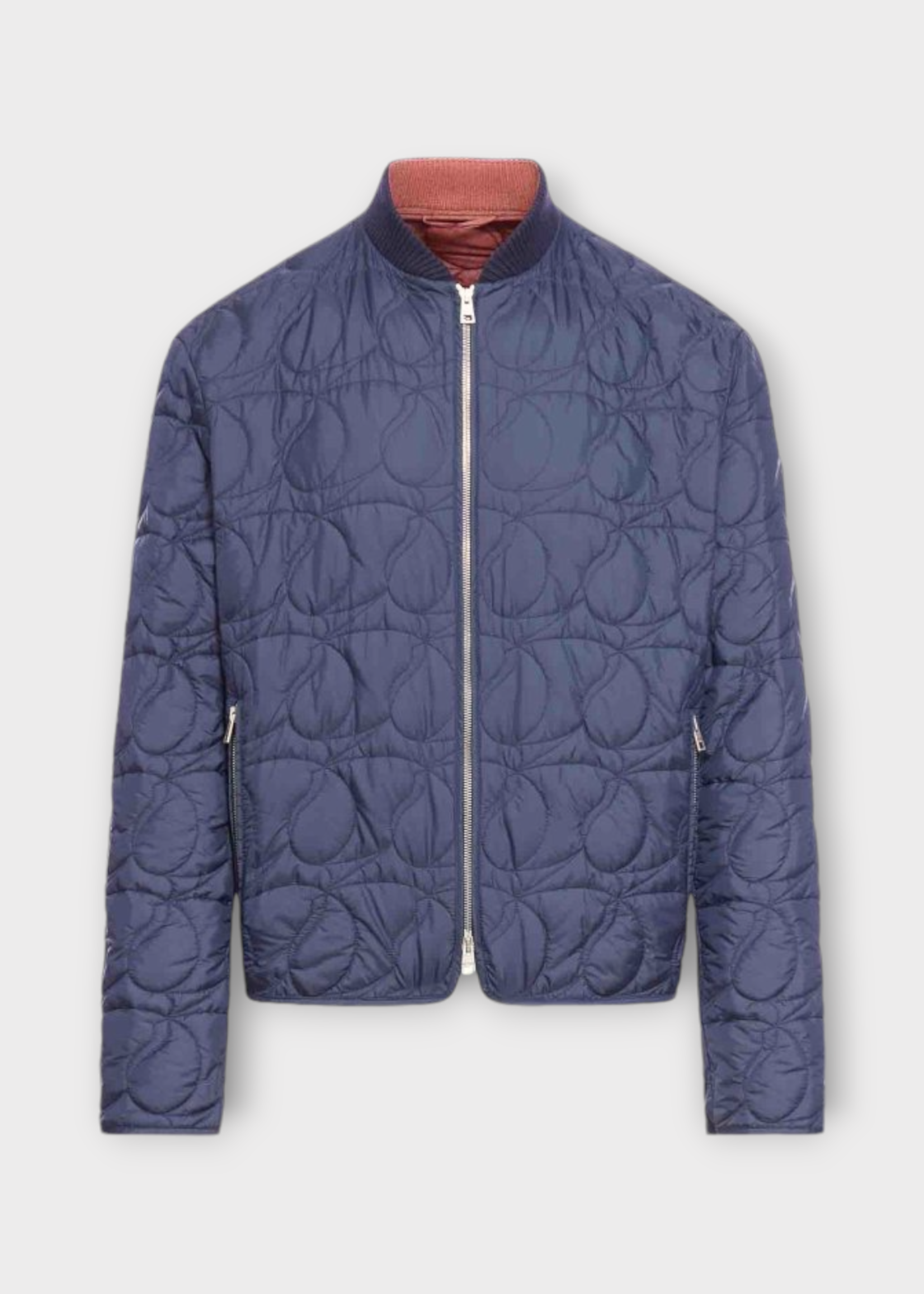 Etro Etro Jacket, Navy, Paisley Quilted Zip Up Bomber