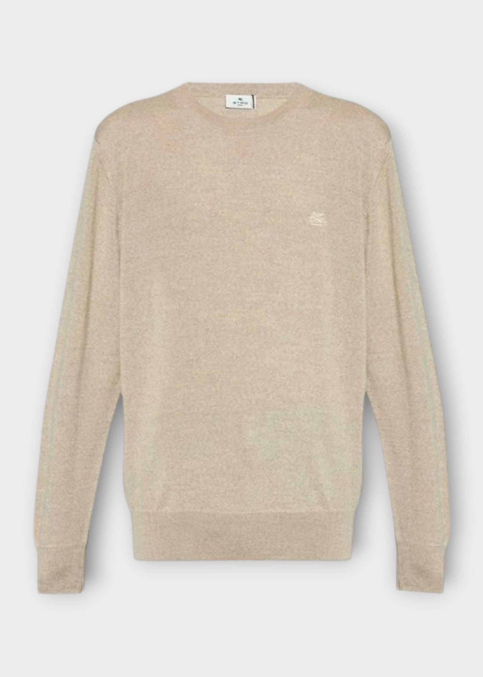 Etro Etro Knitwear, Beige, Wool Crew Neck Lightweight Knit Pullover