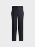 Etro Etro Trousers, Black, Wool Pleated Regular Fit Trousers w/ Stitching