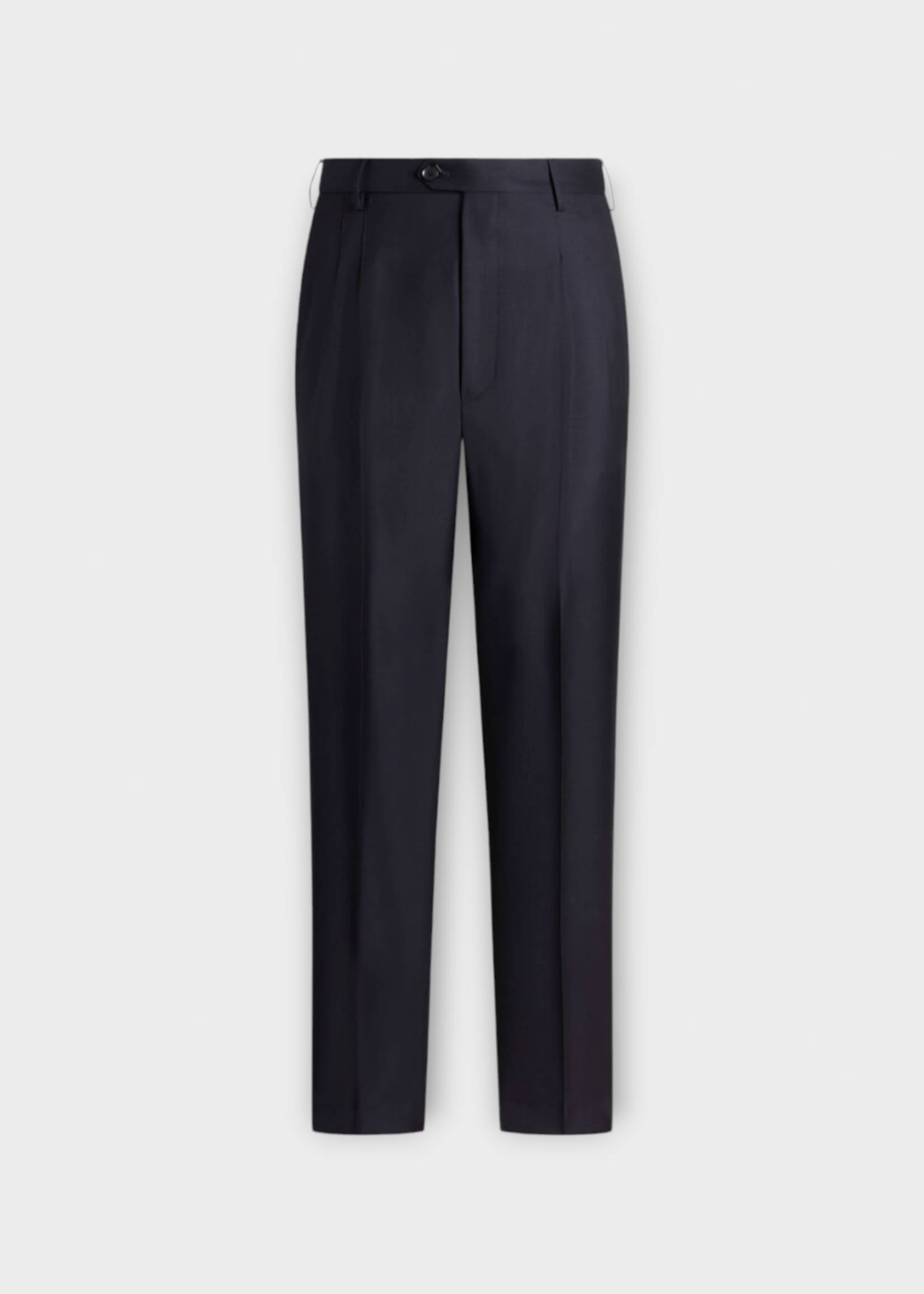 Etro Etro Trousers, Black, Wool Pleated Regular Fit Trousers w/ Stitching