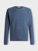 Etro Etro Knitwear, Blue, Cashmere Crew Neck Ribbed Pullover w/ Raglan Sleeves
