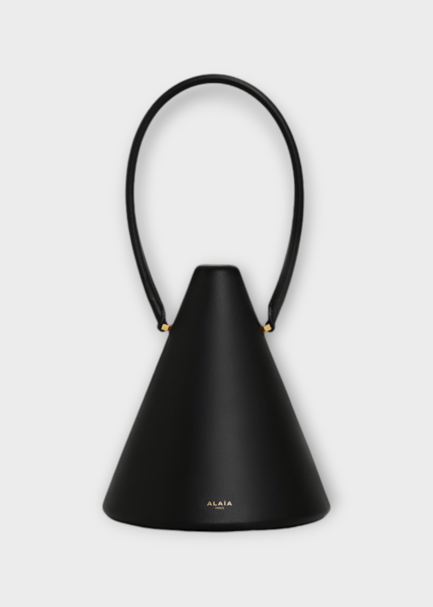 Alaia Alaia Bag, Black, Cone Lamb Leather Magnetic Closure Hand Bag In Noir