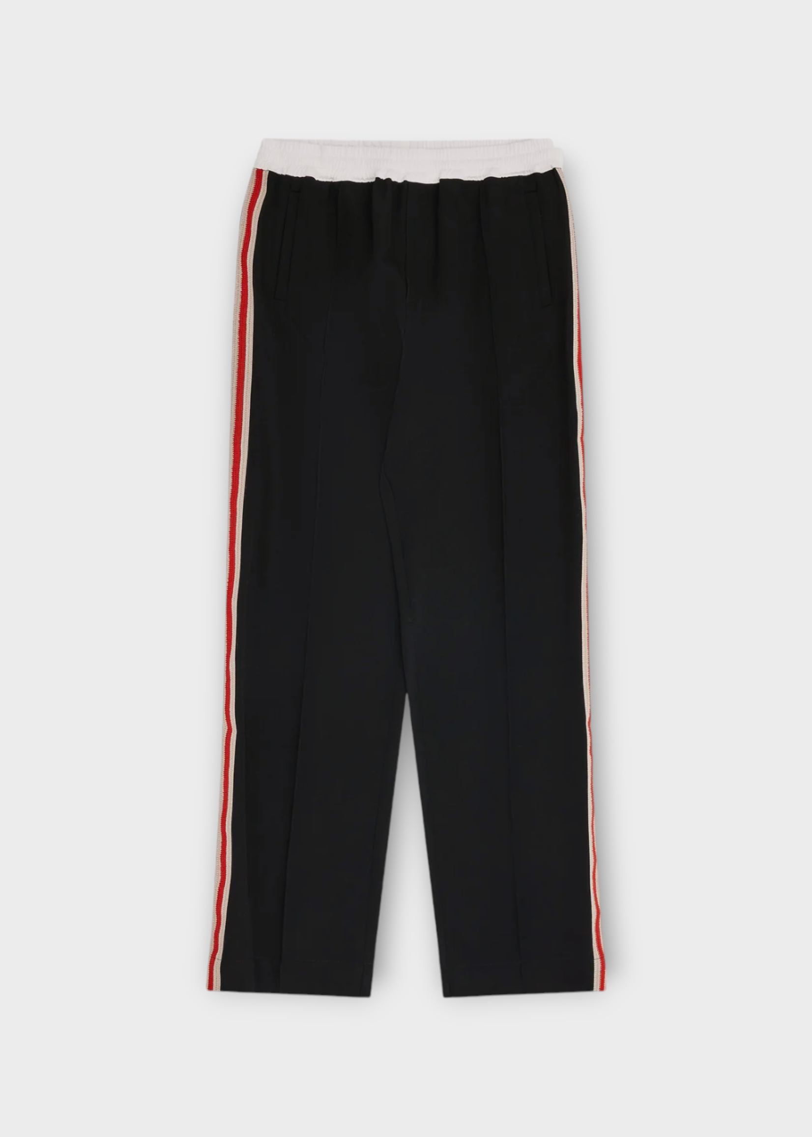 Wales Bonner Wales Bonner Trousers, Multi, Rest Drawstring Waist Sweatpants In Black w/ Stripes Details