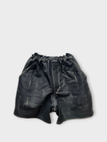 Coperni Coperni Shorts, Black, Leather Elasticated Waist Boxer Shorts In Black