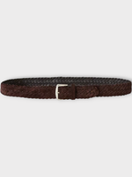 Loro Piana Loro Piana Belt, Brown, Alsavel Suede Braided Belt In Chocolate