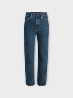 Khaite Khaite Jeans, Blue, Cotton Denim High Waisted Straight Leg Abigail Jeans In Archer