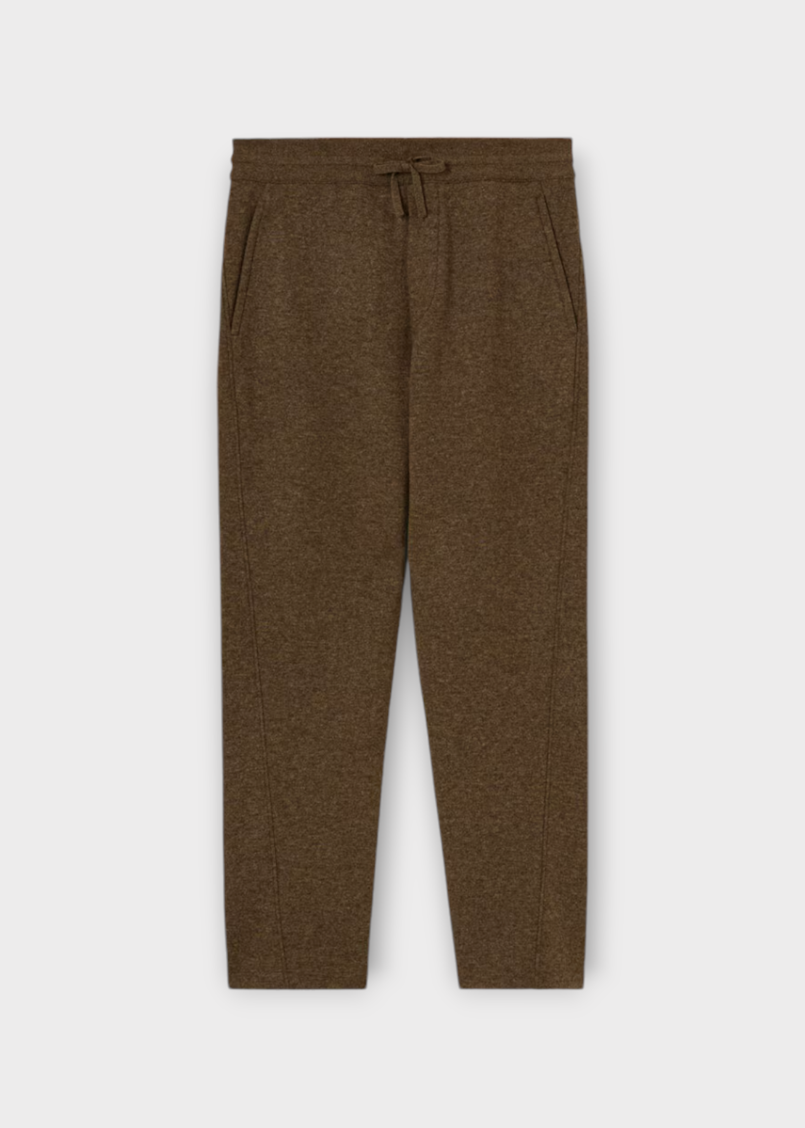 Loro Piana Loro Piana Trousers, Brown, Rio Bodro Novalis Cashmere Drawstring Waist Pants In Tundra Melange