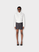 Coperni Coperni Shirt, White, Cotton Poplin Collared Body Shirt In White w/ Chest Pocket