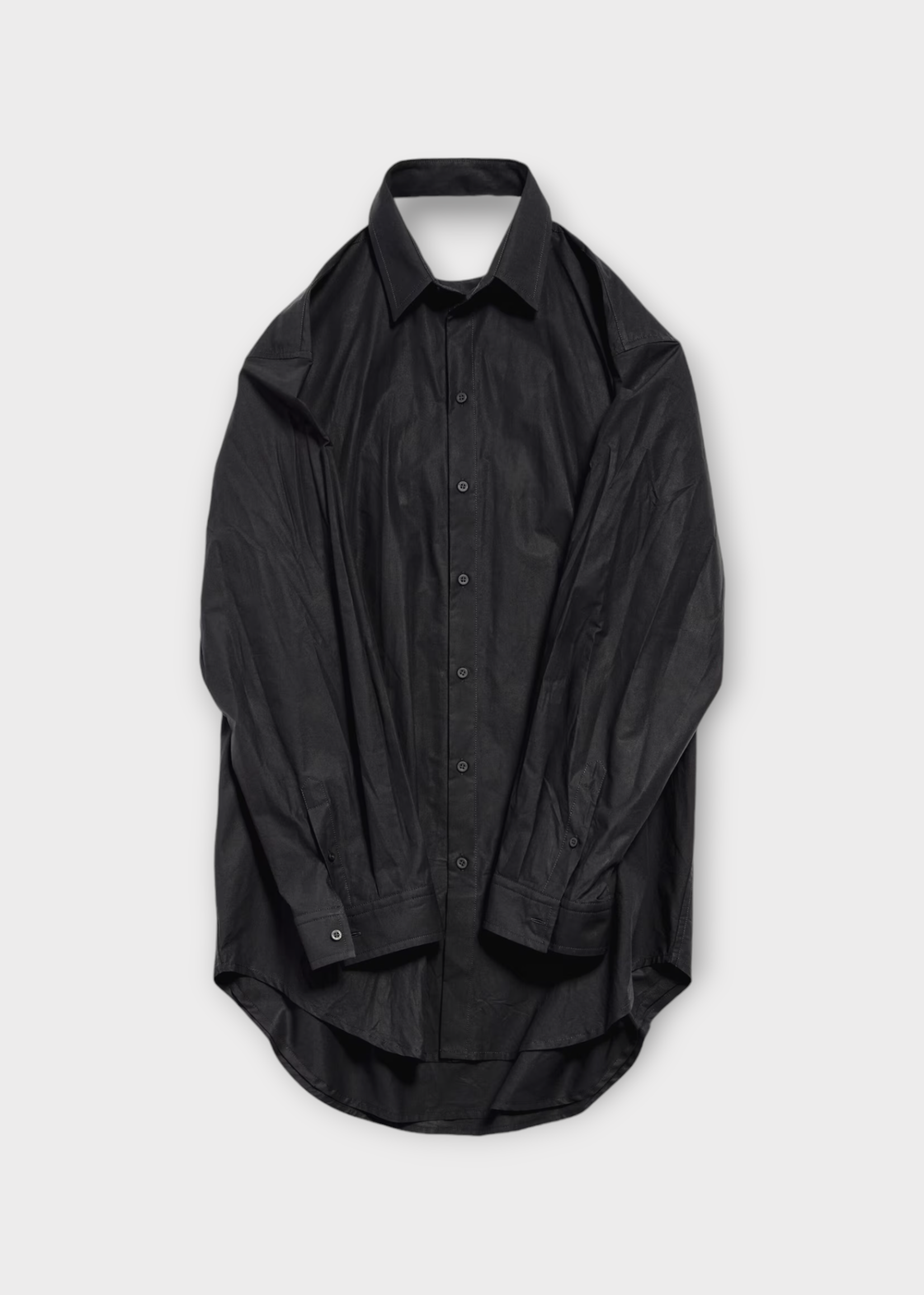 Balenciaga Balenciaga Dress, Black, Cotton Backless Suspended Shirt Button Up Dress w/ Two Ways Wear