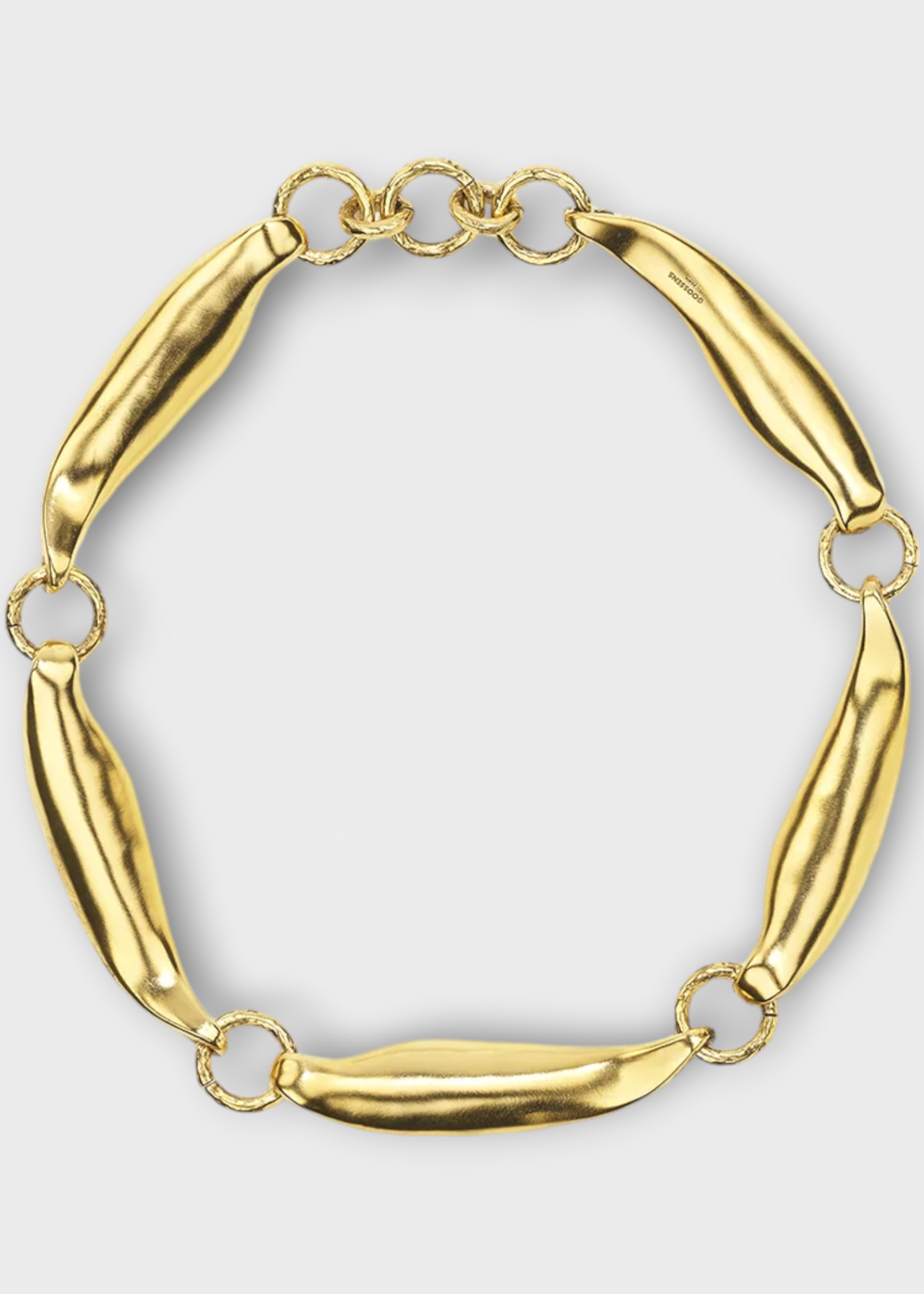 Goossens Goossens Necklace, Gold, Feuillage 24K Gold Pleated Collier Necklace In Yellow Gold