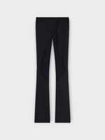 Courreges Courreges Jeans, Black, Denim Bow Draped Flared Pants In Black
