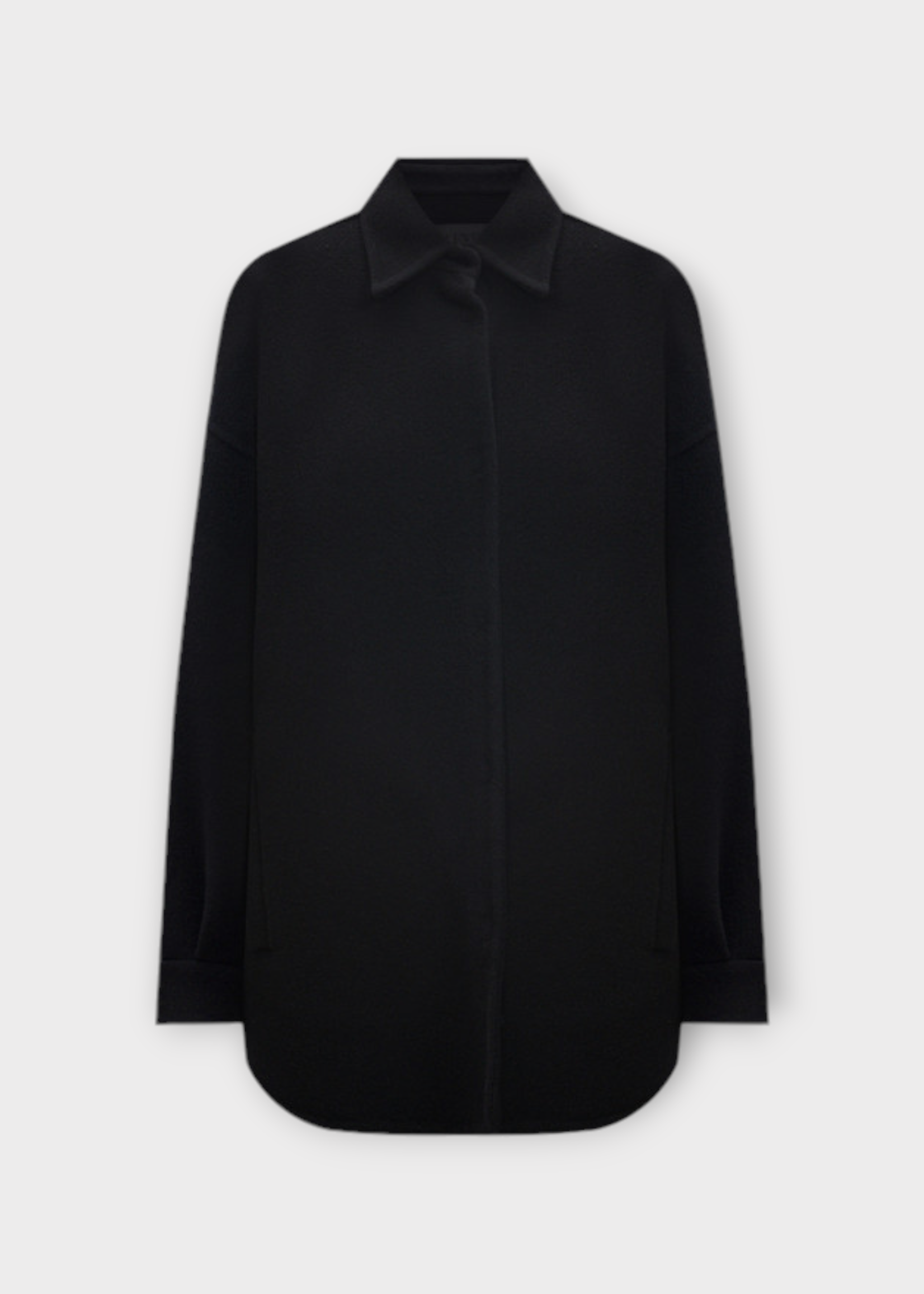 Valentino Valentino Coat, Black, Wool & Cashmere Collared Button Up Jacket