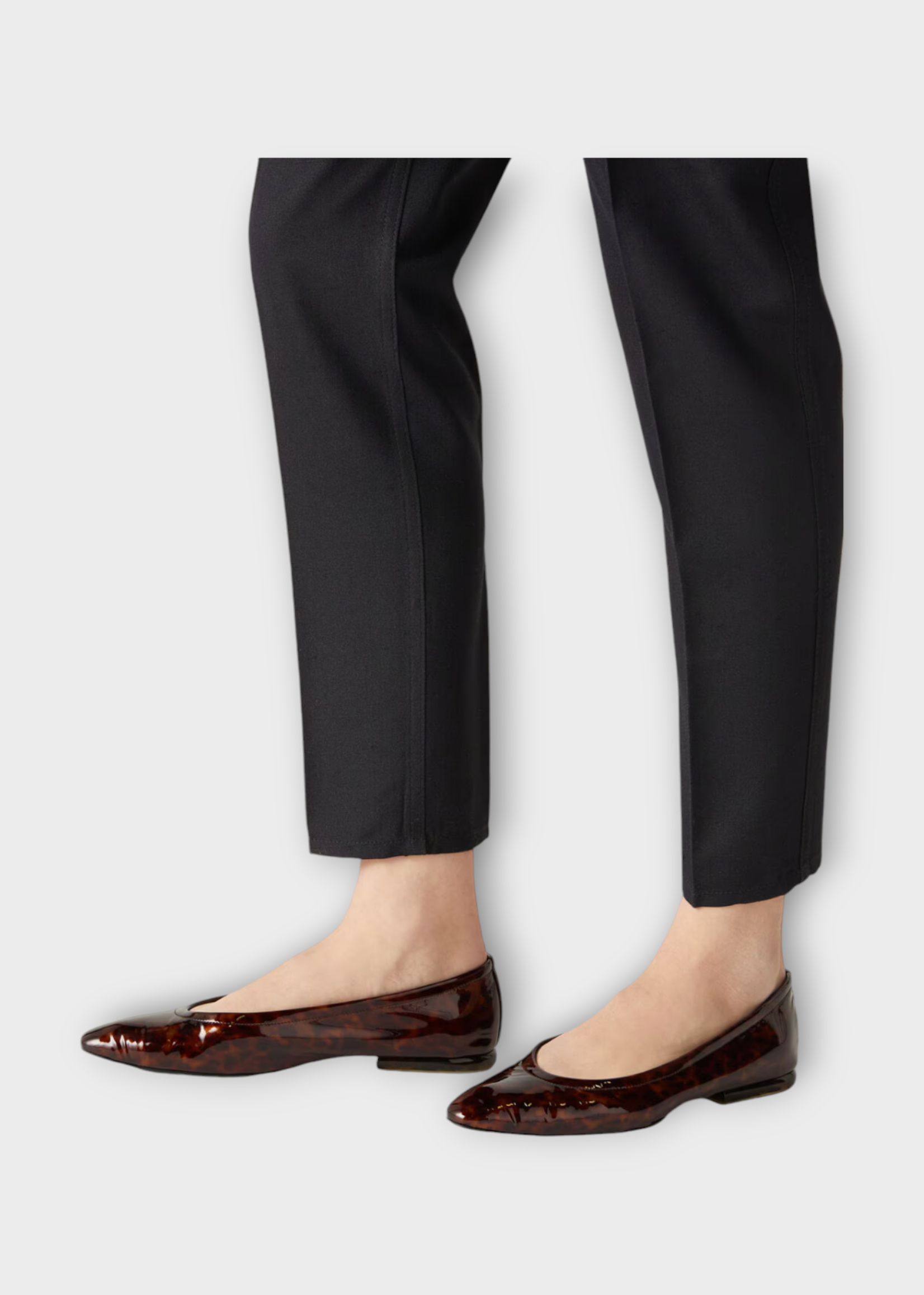 Loro Piana Loro Piana Flats, Brown, Primula Patent Calf Leather Ballerina In Brown Animalier