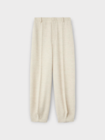Loro Piana Loro Piana Trousers, White, Dylan Cotton Linen & Virgin Wool High Waist Wide Tapered Legs In Creamy Seashell