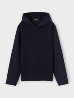 Loro Piana Loro Piana Sweatshirt, Navy, Breia Cashmere & Virgin Wool Hooded Sweatshirt Jersey In Light Blue Navy w/ Front Pockets