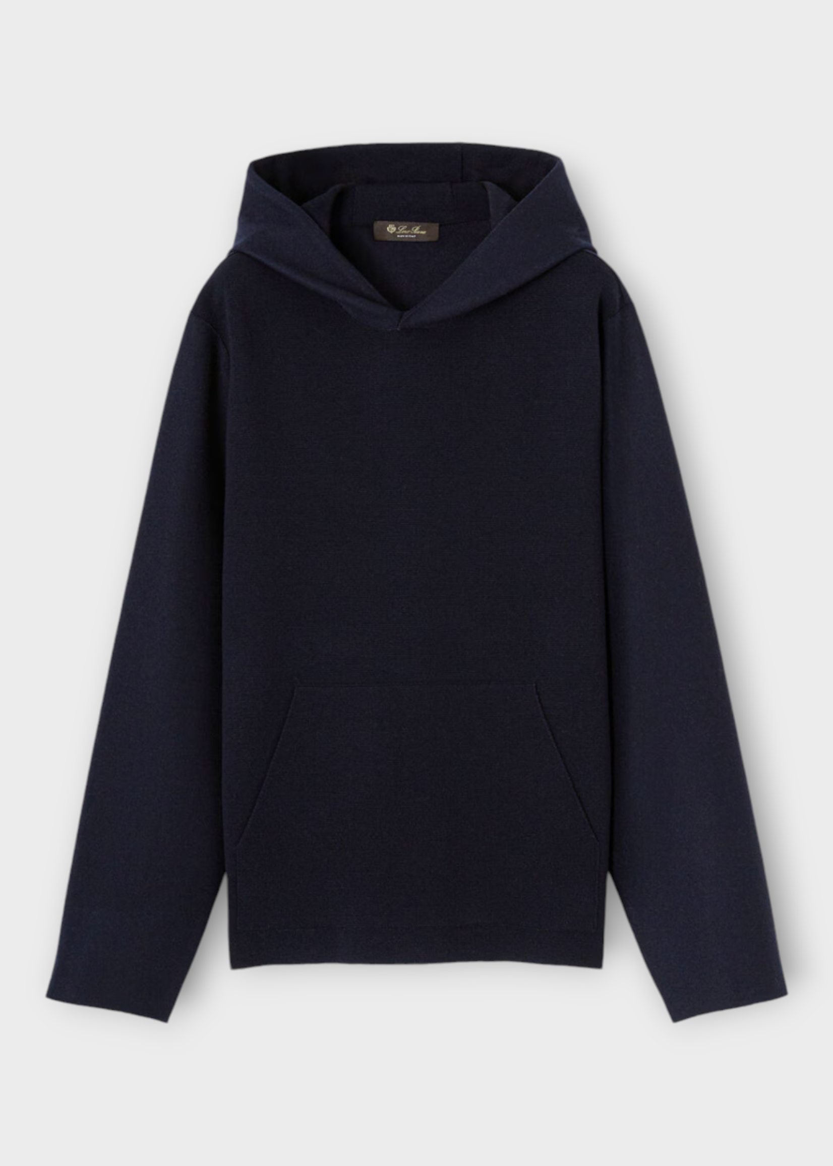 Loro Piana Loro Piana Sweatshirt, Navy, Breia Cashmere & Virgin Wool Hooded Sweatshirt Jersey In Light Blue Navy w/ Front Pockets