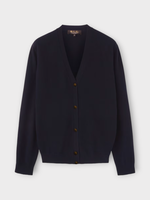Loro Piana Loro Piana Knitwear, Navy, Baby Cashmere V-Neck Classic Cardigan In Blue Navy