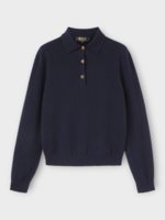 Loro Piana Loro Piana Knitwear, Navy, Baby Cashmere Collared Classic Polo Sweater In Blue Navy
