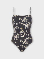 Eres Eres Swimwear, Print, Intensement Tank One Piece Swimsuit In Navy w/ Imprime Romance Flower Print