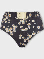 Eres Eres Swimwear, Print, Discret High Waist Briefs Bikini Bottom n Navy w/ Imprime Romance Flower Print