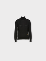 Valentino Valentino Knitwear, Black, Silk & Cashmere Turtle Neck Pullover