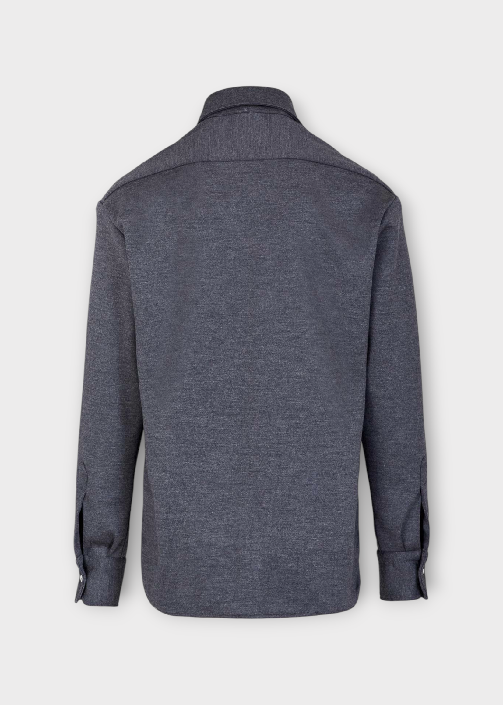 Giuliva Heritage Giuliva Heritage Shirt, Grey, The Alberto Wool Jersey Oversized Shirt w/ Chest Pocket