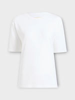 Khaite Khaite T-Shirt, White, Mae Cotton Loose Fit Crew Neck Short Sleeve