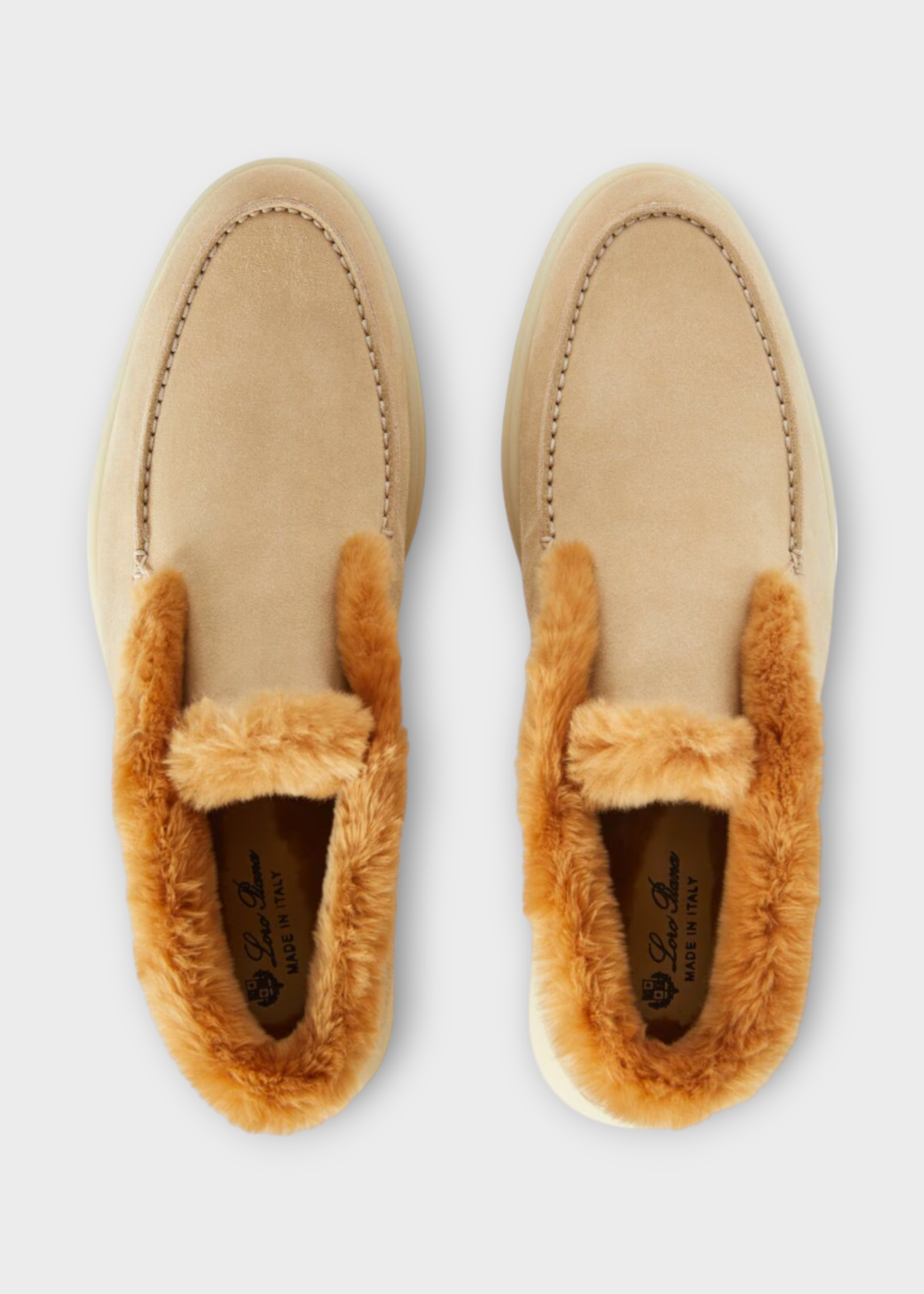 Loro Piana Loro Piana Boots, Beige, Open Walk Fur & Suede Calf Leather Ankle Boots In Windy Dunes