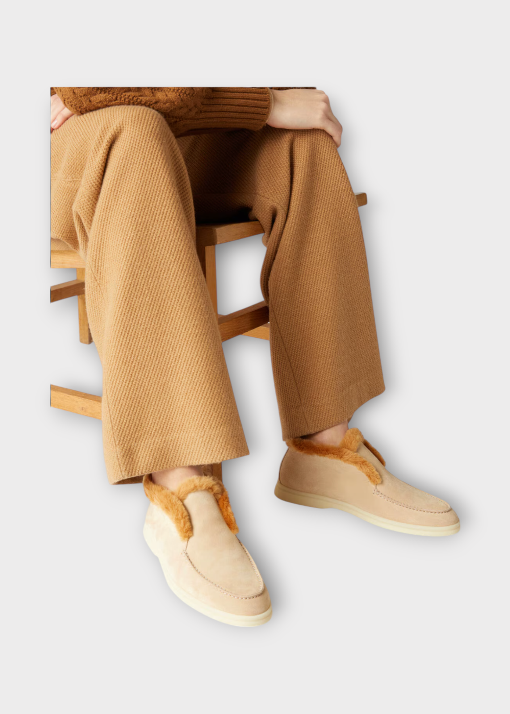 Loro Piana Loro Piana Boots, Beige, Open Walk Fur & Suede Calf Leather Ankle Boots In Windy Dunes