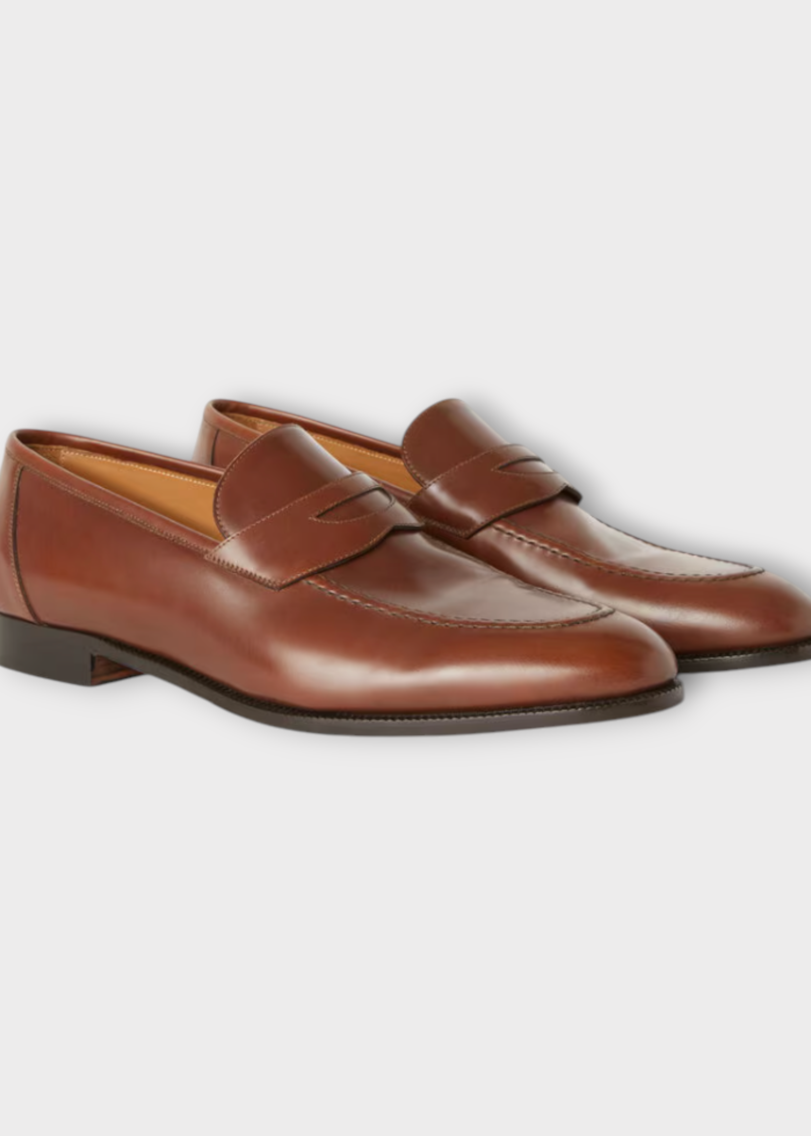 Loro Piana Loro Piana Loafers, Brown, Sergio Walk Calf Leather Loafers In Cuoio Inglese