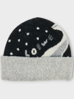 Loewe Loewe Hat, Multi, Loewe x Suna Fujita Wool Whale Beanie In Black & Grey