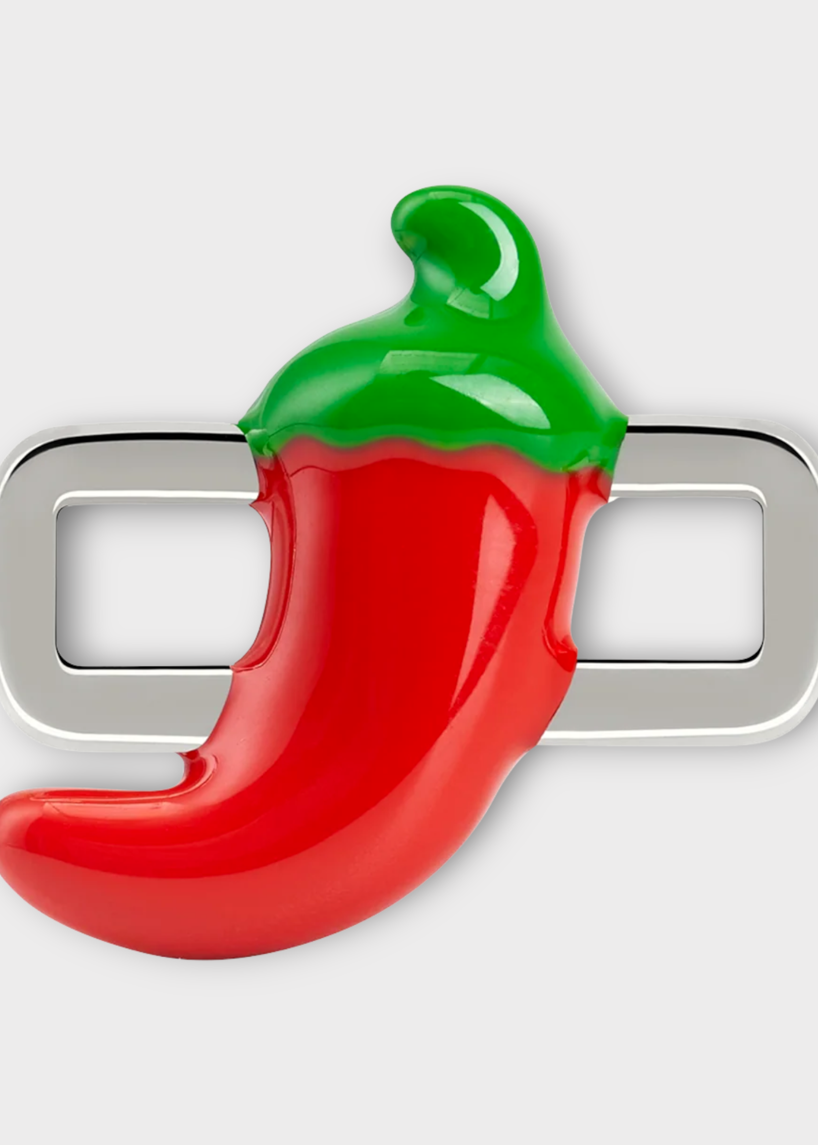 Poubel Poubel Charm, Print, Chilli Pepper Hand Painted Enamel w/ Sterling Silver