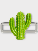 Poubel Poubel Charm, Print, Cactus Hand Painted Enamel w/ Sterling Silver