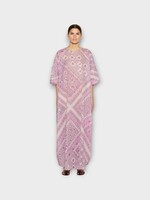 Emilio Pucci Emilio Pucci Dress, Print, Cotton Crew Neck Kaftan in Pink w/ Festa Print